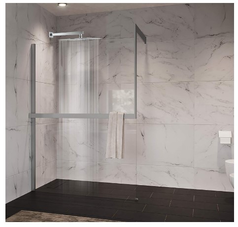 8 Modern Square Shower Heads That Will Transform Your Bathroom 7 HarJue Shower Head with Extension Arm, High Pressure Square Shower Head with ShowerArm, Stainless Steel Rainfall Showerhead-Waterfall Full Body Coverage (12'' ShowerHead with 16'' Arm, Chrome)