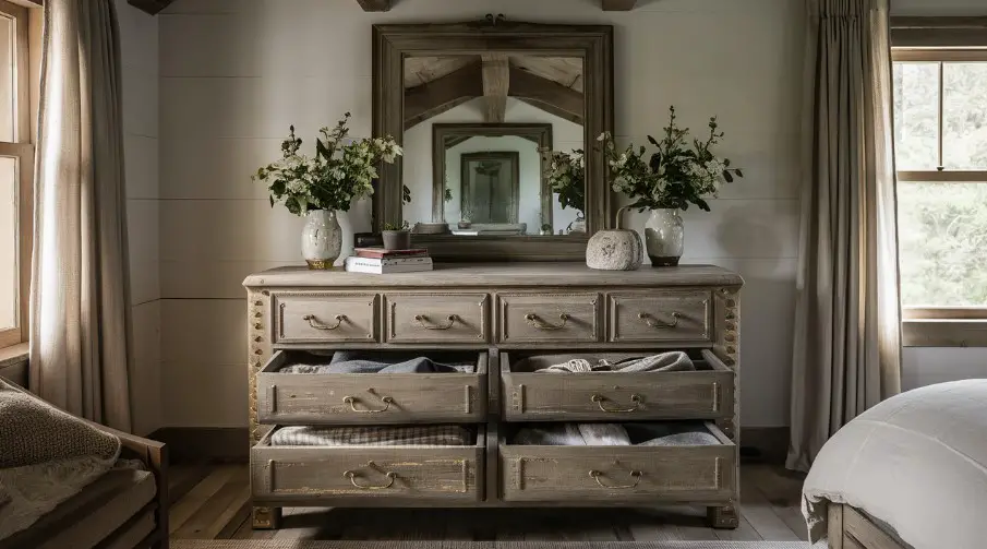 10 Rustic Bedroom Furniture Ideas for a Charming Home 4 Include a Rustic Dresser