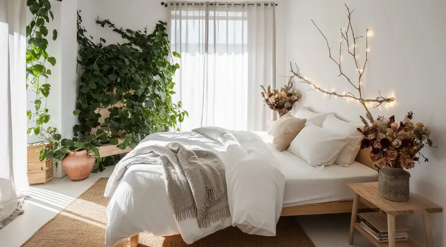 10 Scandinavian Bedroom Décor Ideas for a Serene and Inviting Retreat 7 Incorporate Natural Elements