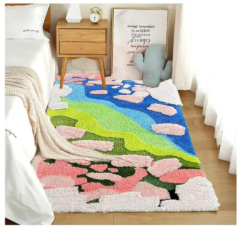 7 Affordable Cozy Bedroom Rugs Under $100 13 LEVINIS Floral Moss Decor Area Rugs for Girls Soft Shag Bedroom Rugs Non Slip Cozy Plush Floor Mat Throw Rugs for Kids Bedroom Decoration