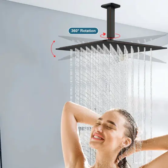 8 Modern Square Shower Heads That Will Transform Your Bathroom 15 Midanya Rainfall Shower Head Square Stainless Steel Rain Showerhead High Pressure Waterfall Crackproof Coverage with Silicone Nozzle 1/16" Ultra Thin Design Swivel Connector,Oil-Rubbed Bronze 12 Inch
