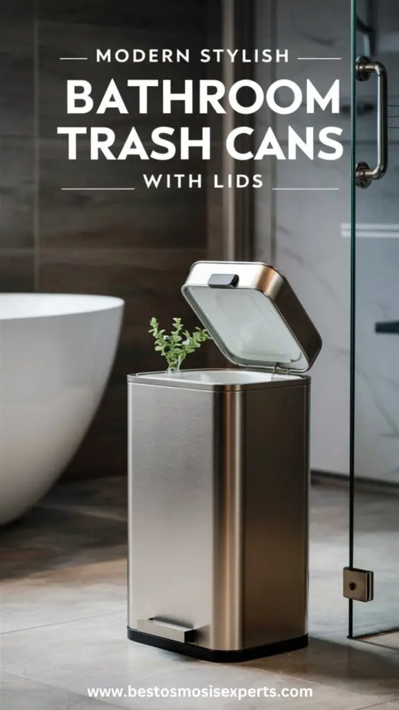 Modern Bathroom Trash Cans With Lids: Reviews and Recommendations 11 Modern Bathroom Trash Cans With Lids