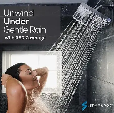 8 Modern Square Shower Heads That Will Transform Your Bathroom 1 SparkPod Shower Head - High Pressure Rain - Premium Quality Luxury Design - 1-Min Install - Easy Clean Adjustable Replacement for Your Bathroom Shower Heads (Luxury Polished Chrome, 6 Inch Square)