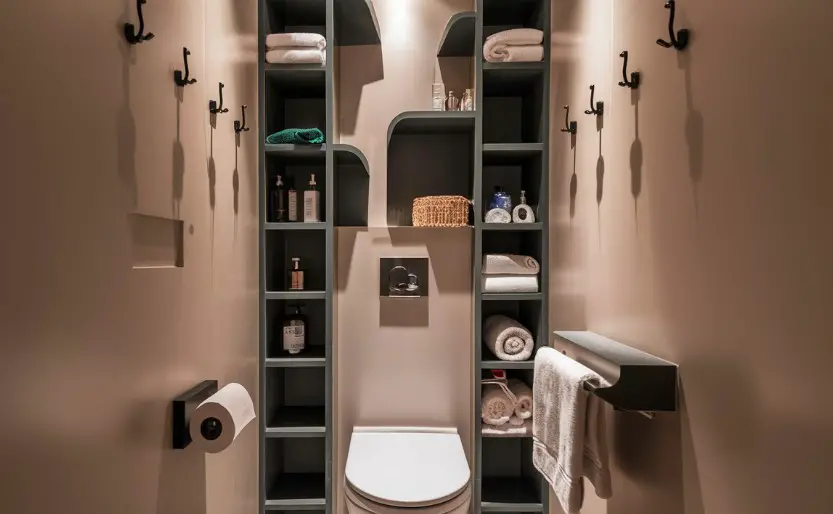 9 Small Toilet Room Decorating Ideas You'll Love 1 Vertical toilet room Storage Solutions