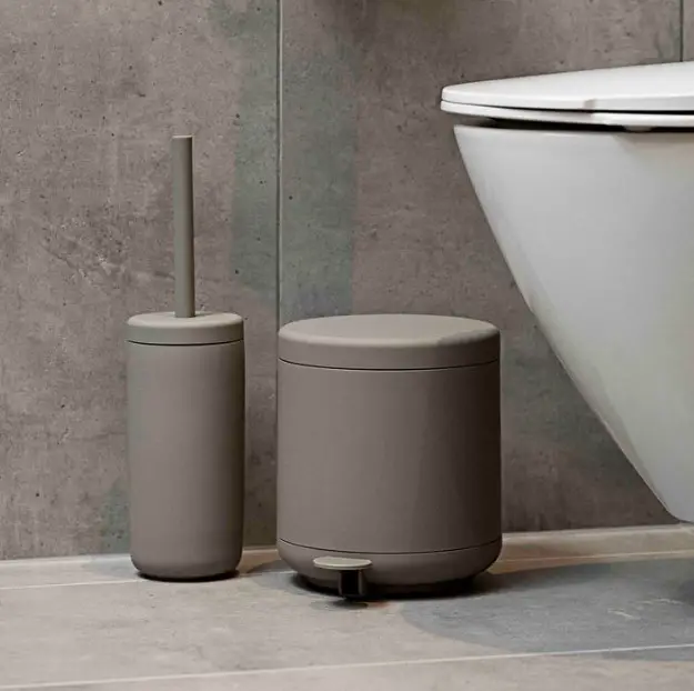 6 Stylish Ceramic Toilet Brush Holders to Upgrade your Bathroom Decor 11 Zone Denmark Nova One Ceramic Toilet Brush | with Brush Holder Soft Touch | Enhance Your Bathroom with a Chic and Practical Duo for Modern Style and Effortless Hygiene - Coating (Royal)
