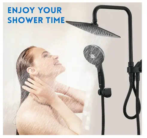 8 Modern Square Shower Heads That Will Transform Your Bathroom 11 ryamen Dual Shower Head Combo, Black 8 High Pressure Rain Rainfall Shower Head,5 Settings Adjustable Handheld Showers,with 15 Height Adjustable Slide Bar,Holder 59 Hose