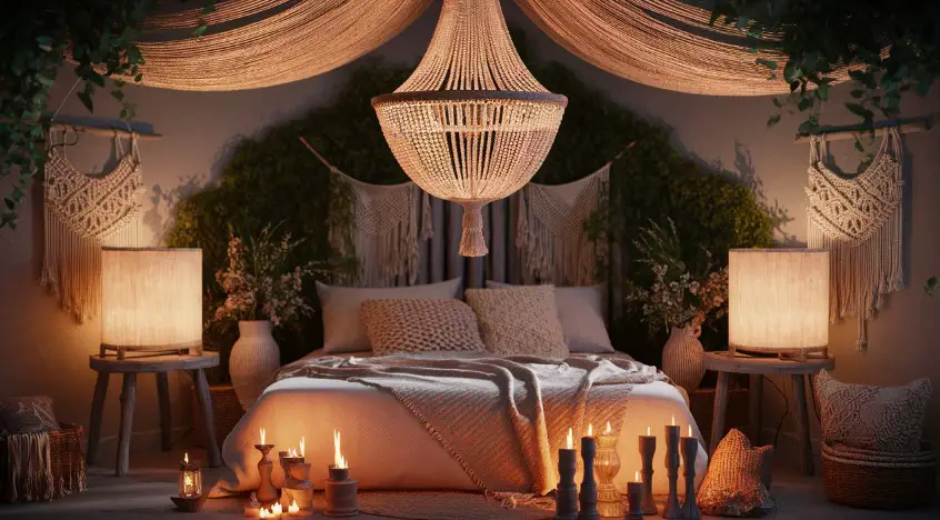 10 Dreamy Boho Bedroom Decor Ideas for a Relaxing Retreat 5 Add Accent Lighting