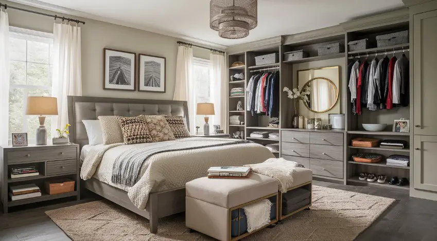 10 Modern Bedroom Design Ideas that Both Partners Will Love 6 Ample Storage Solutions