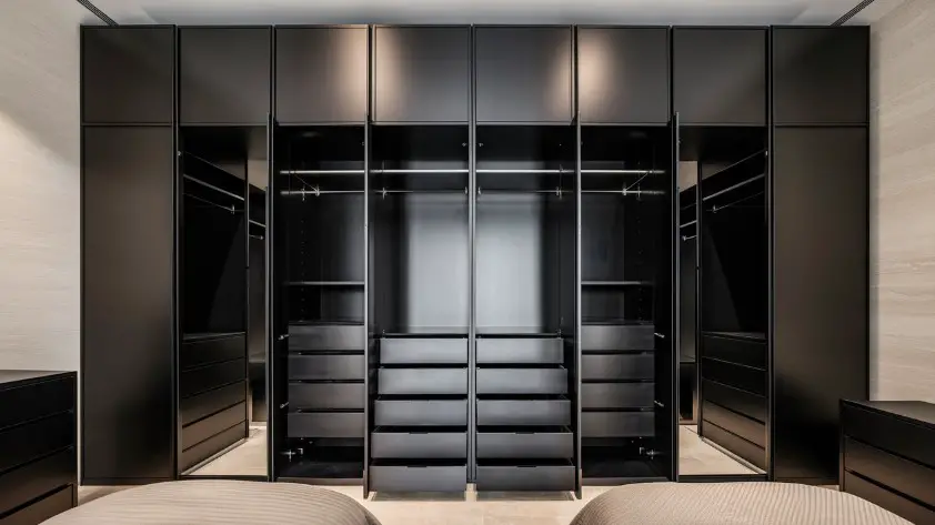 10 Stunning Black Bedroom Furniture Ideas for a Luxurious Look 6 Black Wardrobe or Armoire