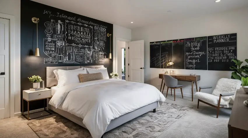 10 Stunning Master Bedroom Accent Wall Ideas You Need to See 9 Chalkboard Accent Wall