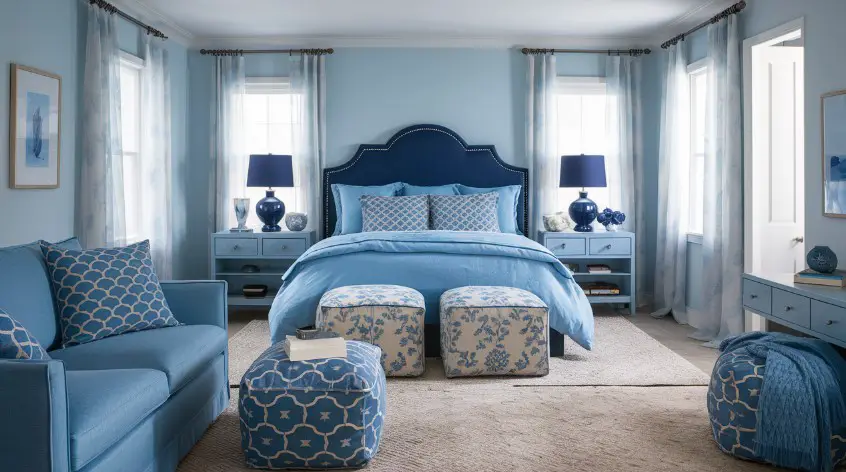 10 Inspiring Blue Bedroom Ideas to Refresh Your Space 3 Choose a Navy Headboard