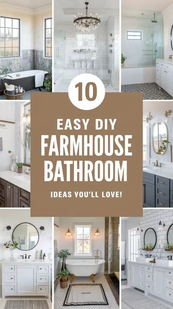 10 DIY Farmhouse Bathroom Décor Ideas You Need to Try 11 DIY Farmhouse Bathroom Décor Ideas