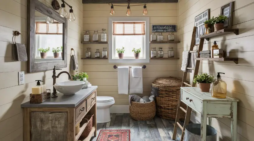 DIY Farmhouse Bathroom Decor Ideas