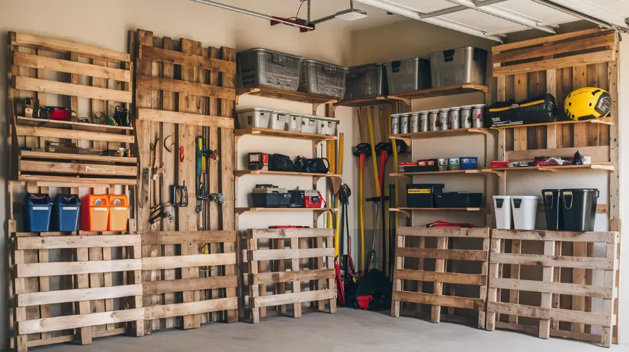 6 Genius Garage Shelving Ideas to Declutter Your Space 6 DIY Pallet Shelves