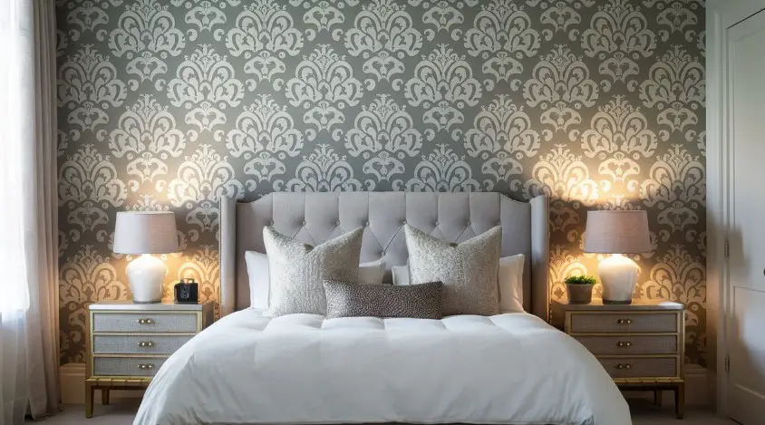 10 Modern Classy Bedroom Wallpaper Designs to Inspire Your Next Redesign 7 Elegant Damask Wallpaper
