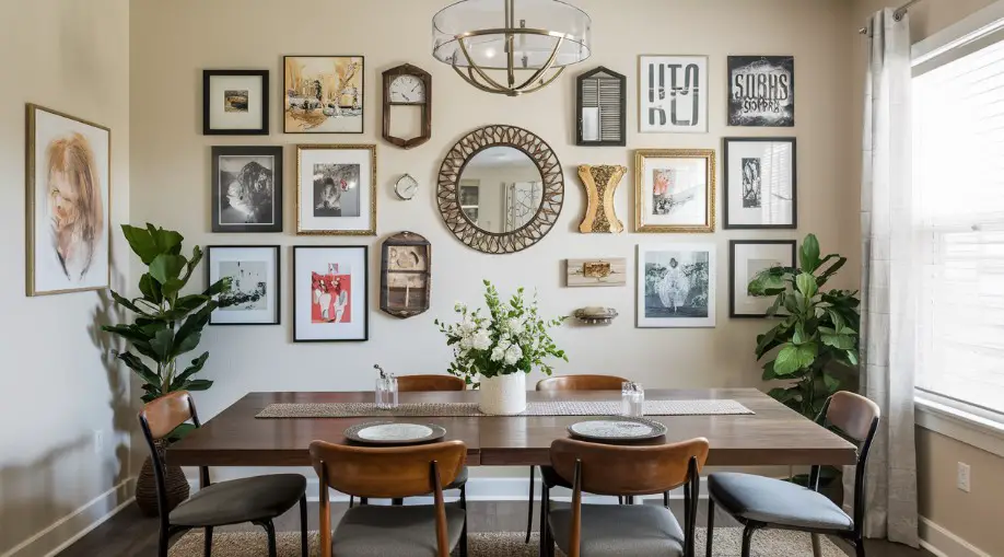 10 Beautiful Dining Room Wall Décor Ideas for Every Style 1 Gallery Walls: A Personal Touch