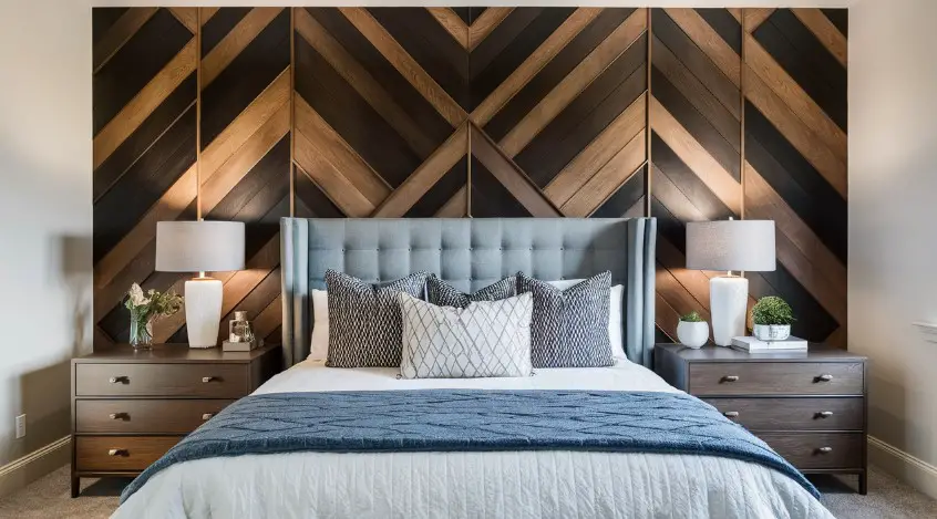 10 Stunning Master Bedroom Accent Wall Ideas You Need to See 6 Geometric Accent Wall