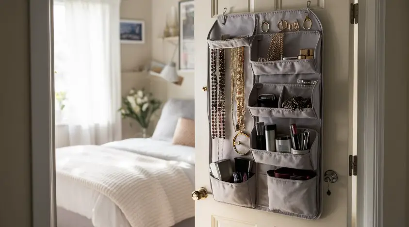10 Storage Ideas for Small Bedrooms That Are Budget-Friendly 3 Hang Organizers Behind the Door