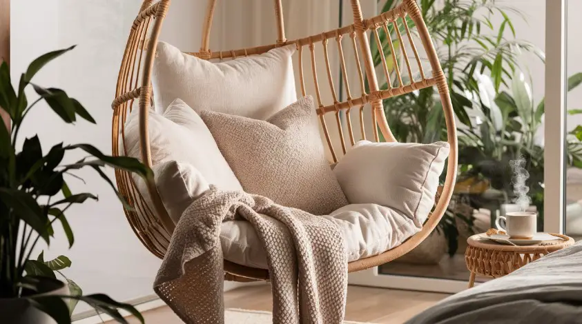 10 Comfy Bedroom Chair Ideas for Relaxing in Style 19 Hanging Chair