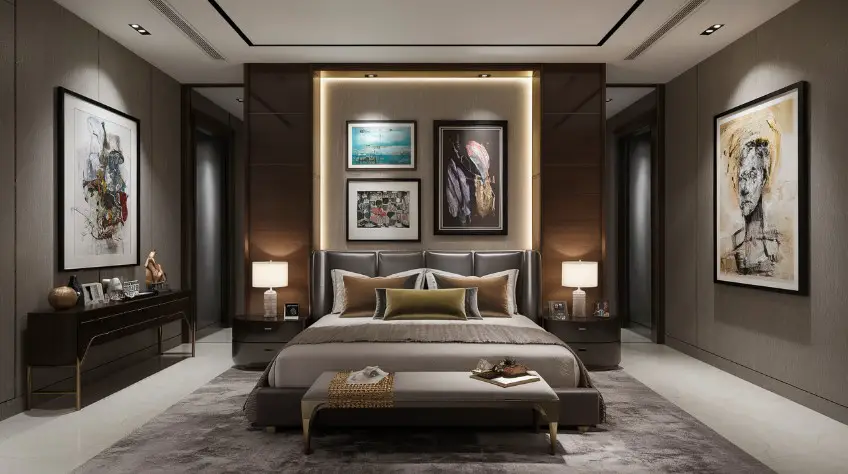 10 Master Luxurious Modern Bedroom Ideas to Refresh Your Space 8 Incorporate Artwork