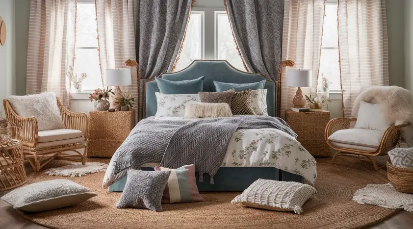 10 Modern Bedroom Design Ideas that Both Partners Will Love 7 Layered Textures and Patterns