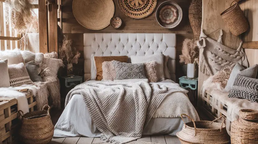 10 Charming Rustic Farmhouse Bedroom Images to Inspire Your Decor 6 Layered Textures