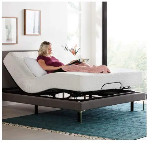 Linenspa Adjustable Bed Frame - Independent Head and Foot Incline - Powerful Quiet Motor - Easy Tool Free Assembly - Lounging - Watch TV - Working - Reading - Ergonomic - Electric Bed Base - Full Size