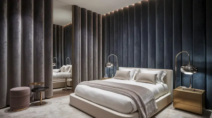 10 Modern Classy Bedroom Wallpaper Designs to Inspire Your Next Redesign 8 Luxurious Velvet Wallpaper