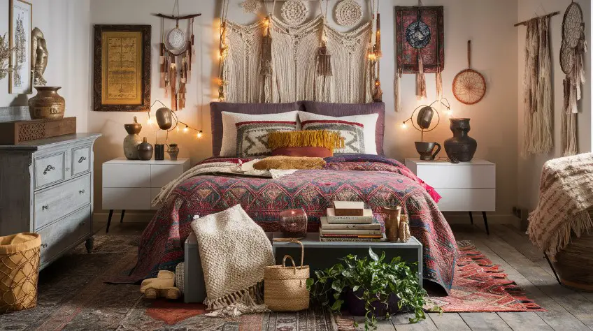 10 Dreamy Boho Bedroom Decor Ideas for a Relaxing Retreat 10 Mix Old and New