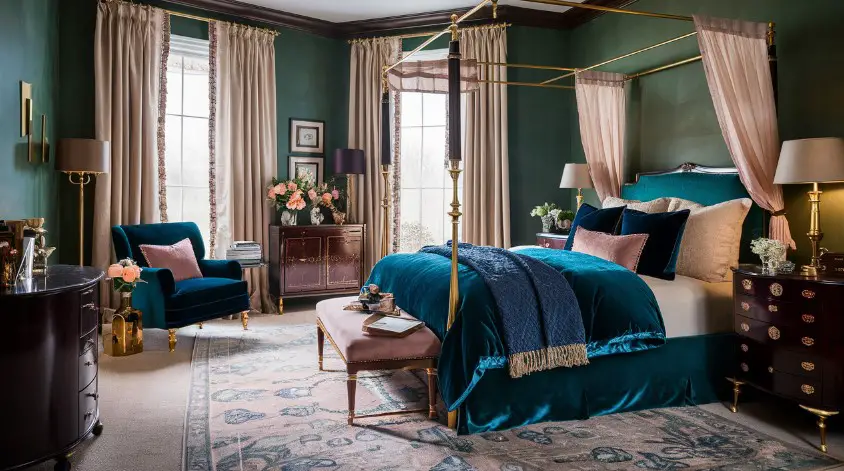 10 Must-Try Bedroom Color Schemes for a Fresh Look 3 Moody Jewel Tones