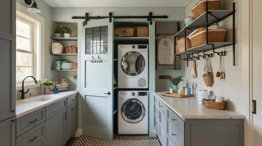 10 Laundry Room Shelving Ideas to Maximize Space 5 Over-the-Door Shelving