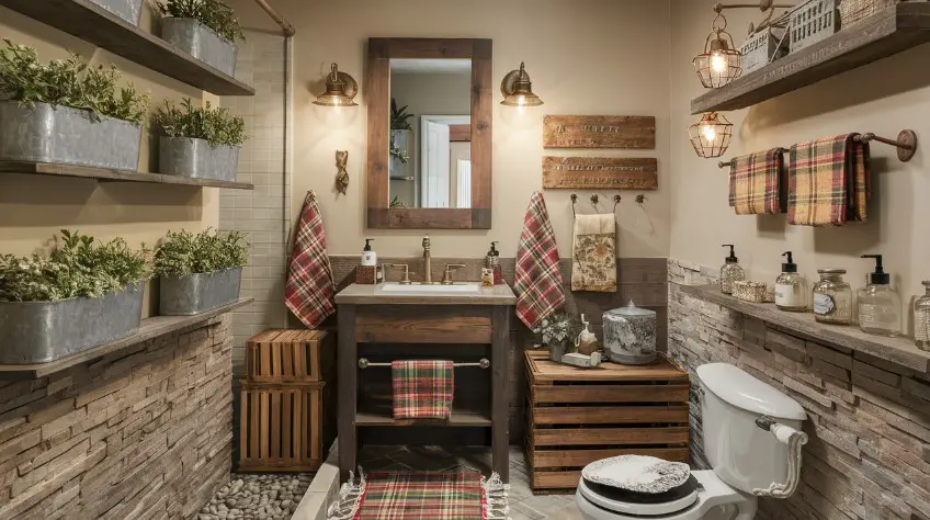10 Budget-Friendly Small Rustic Bathroom Ideas to Try 6 Rustic Bathroom Accessories
