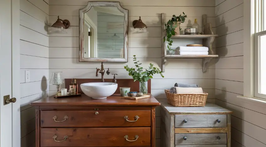10 Budget-Friendly Small Rustic Bathroom Ideas to Try 1 Rustic Bathroom Vanity