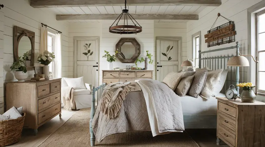 10 Must-Try Bedroom Color Schemes for a Fresh Look 2 Rustic Farmhouse Neutrals