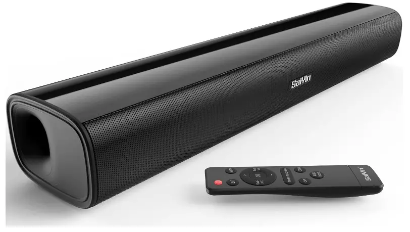 Saiyin Sound Bars for TV, 40 Watts Small Soundbar for TV,Surround Sound System TV Sound Bar Speakers with Bluetooth/Optical/AUX Connection for PC/Gaming/Projectors,17inch