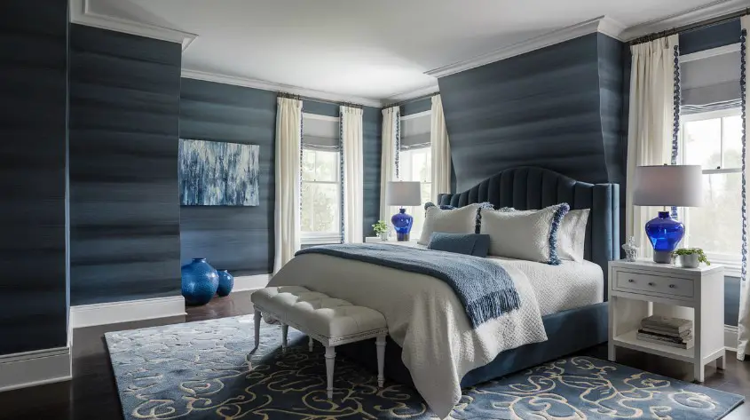 10 Inspiring Blue Bedroom Ideas to Refresh Your Space 4 Use Smoky Blue Wall Paint