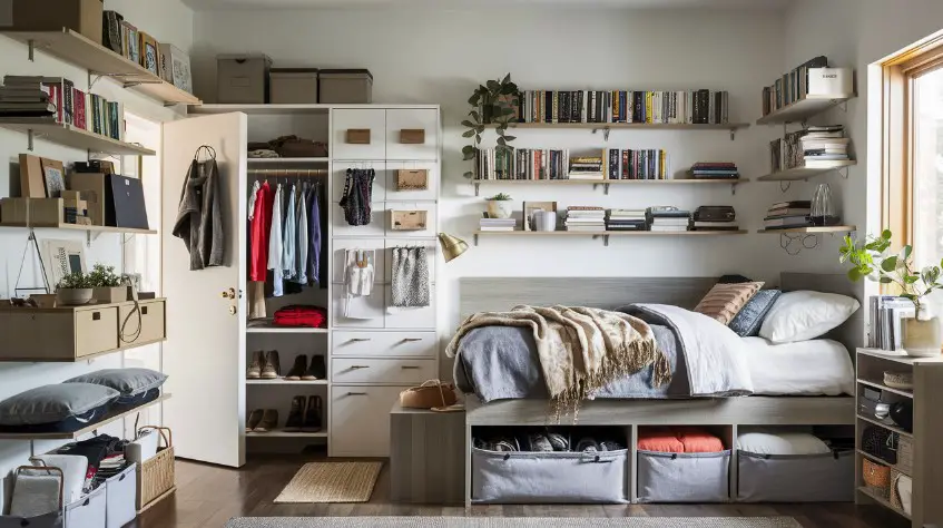 10 Storage Ideas for Small Bedrooms That Are Budget-Friendly 1 Utilize Vertical Space