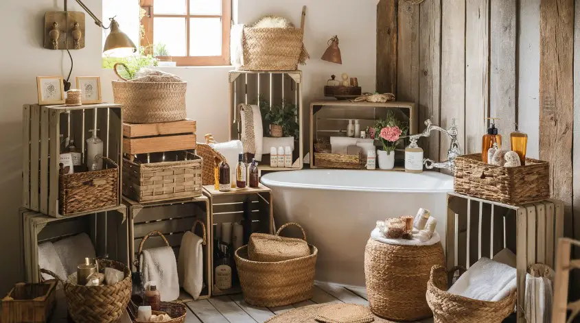 Woven Baskets or Crates