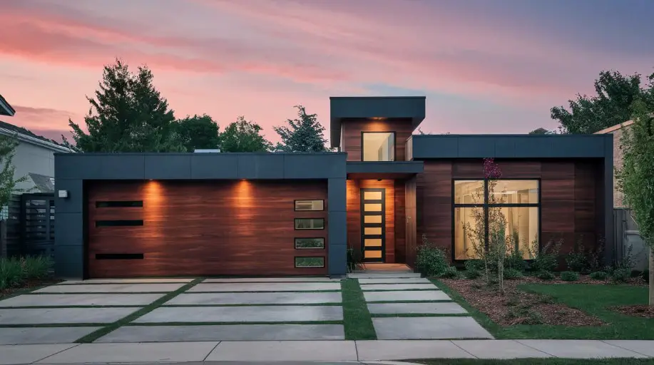 10 Modern Garage Doors to Elevate Your Home's Aesthetic 3 Wood-Look Garage Doors