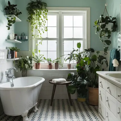 Create a Bathroom Oasis with Plants