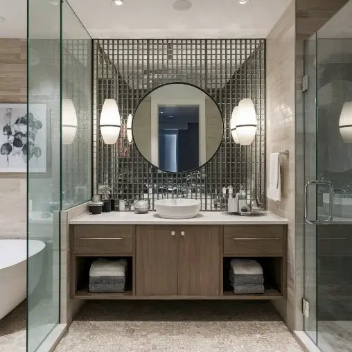 10 Stylish Bathroom Mirror Ideas That Will Elevate Your Space 8 Decorative Mirror Tiles
