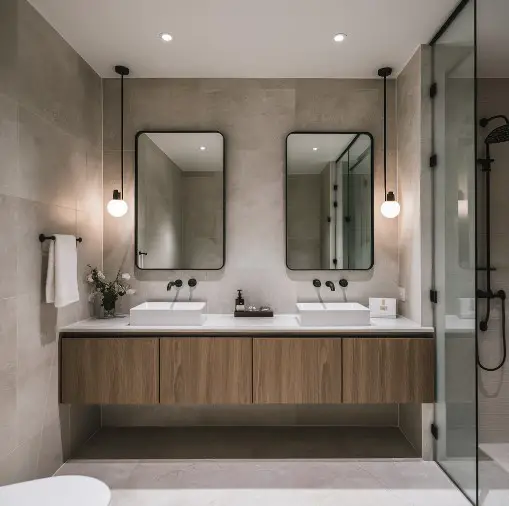 10 Stylish Bathroom Mirror Ideas That Will Elevate Your Space 7 Floating Mirrors