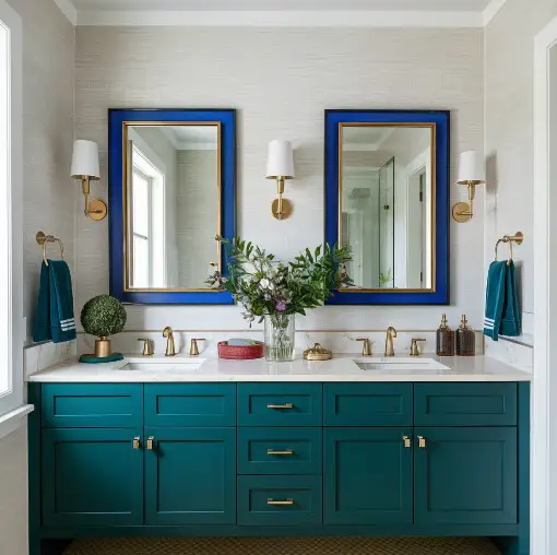 10 Stylish Bathroom Mirror Ideas That Will Elevate Your Space 6 Framed Mirrors with Bold Colors