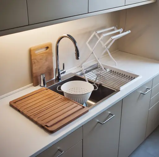 Incorporate a Sink with Built-In Accessories