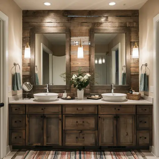 10 Stunning Rustic Bathroom Mirror Ideas to Elevate Your Space 6 Oversized Mirrors