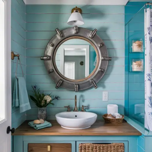 10 Stunning Coastal Bathroom Mirror Ideas You’ll Love 1 Porthole Mirrors