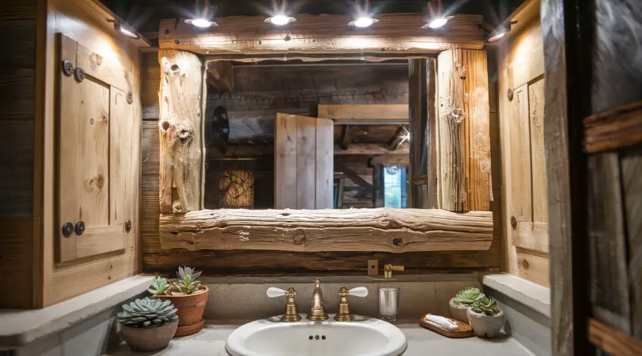 Rustic Bathroom Mirror Ideas