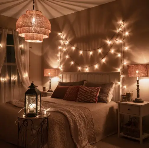 10 Must-Try Fall Decor Ideas for a Stylish Bedroom Makeover 6 Update Your Lighting