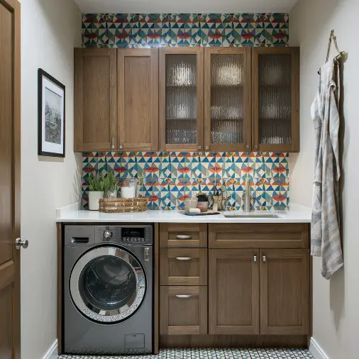 10 Small Laundry Room Makeover Ideas That Will Blow Your Mind 9 Use a Mini Backsplash