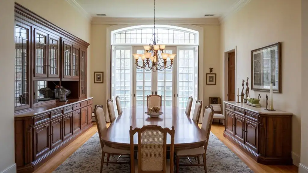 Explore creative dining room layout ideas featuring modern and traditional styles. This image showcases various arrangements, including cozy dining nooks, spacious table setups, and effective use of space to enhance functionality and aesthetics. Perfect for those seeking inspiration for their dining area, whether it's a small apartment or a large home. Discover tips for maximizing space, selecting furniture, and incorporating decor elements to create an inviting dining environment.